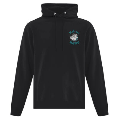 (E1LC) Unisex Embroidered Mad Dog Hoodie (teal font) Thumbnail