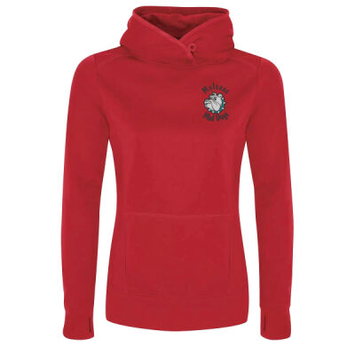 (E1LC) Ladies Mad Dog Performance Fabric Hoodie (black text) Thumbnail