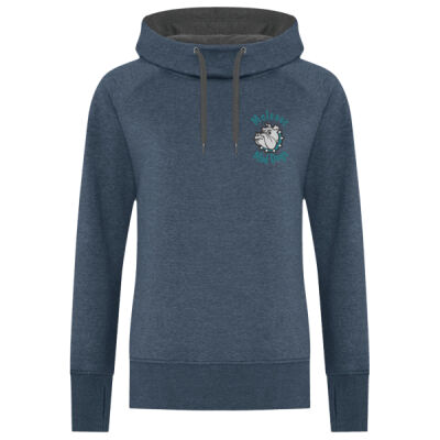 (E1LC) Ladies Mad Dog Cowl Neck Hoodie Thumbnail