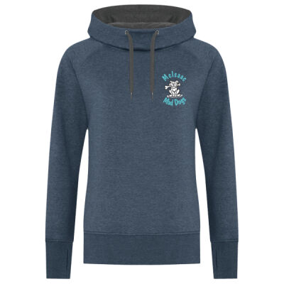 (E2LC) Ladies Puppy Dog Cowl Neck Hoodie  Thumbnail