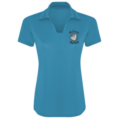 (E1LC) Ladies Mad Dog Polo Shirt Embroidered (black text) Thumbnail