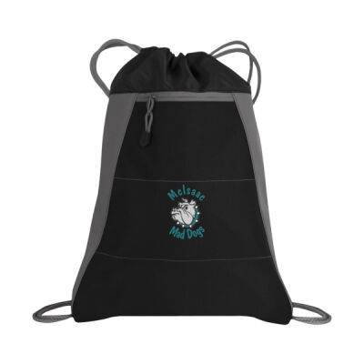(E1FC) Embroidered Mad Dog Drawstring Backpack Thumbnail